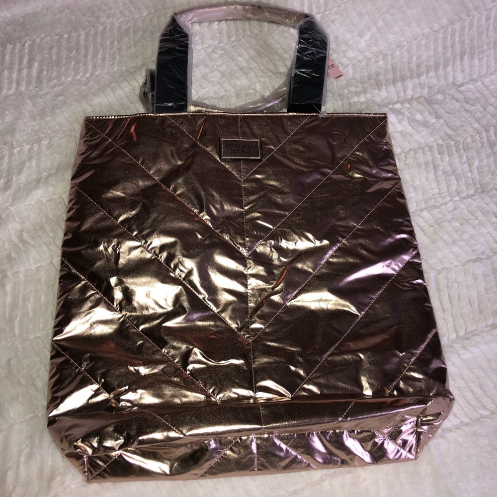 Victoria Secret Rose Gold Tote Bag - Picture 3 of 5